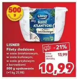 Kaufland Filety śledziowe w sosie śmietanowym Lisner oferta