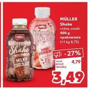 Kaufland Napój mleczny milky chocolate Mullermilch shake oferta