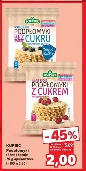 Kaufland Podpłomyki bezcukrowe Kupiec oferta