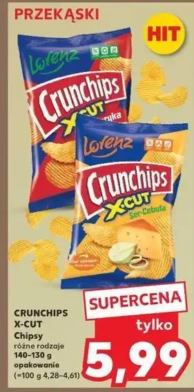 Kaufland Chipsy paprykowe Crunchips x-cut oferta