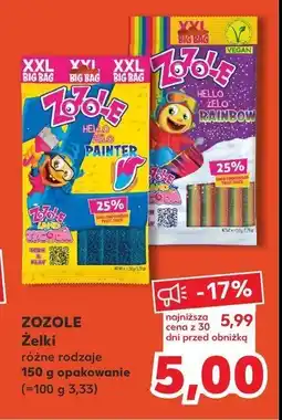 Kaufland Żelki kwaśne barwiące język o smaku malinowym MIESZKO ZOZOLE PAINTER oferta