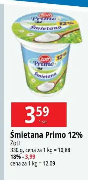 E.Leclerc Śmietana 18% Zott Primo oferta