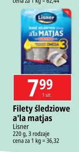 E.Leclerc Filety śledziowe a la matjas klasyczne Lisner oferta