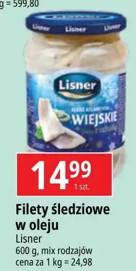 E.Leclerc Wiejskie filety śledziowe w oleju z cebulką Lisner oferta