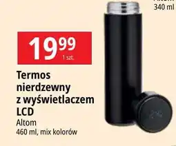 E.Leclerc Termos nierdzewny z sitkiem i wyświetlaczem led 460 ml Altom Design oferta