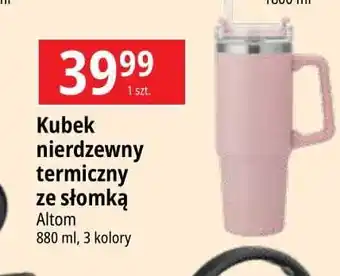 E.Leclerc Kubek termiczny ze słomką 880 ml Altom oferta