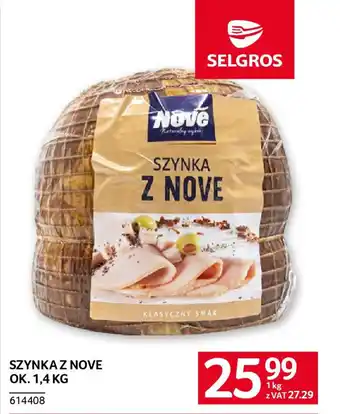 Selgros Szynka z nove oferta