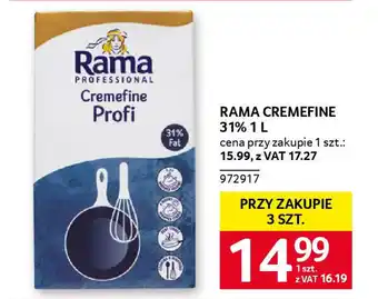 Selgros Rama cremefine 31% oferta