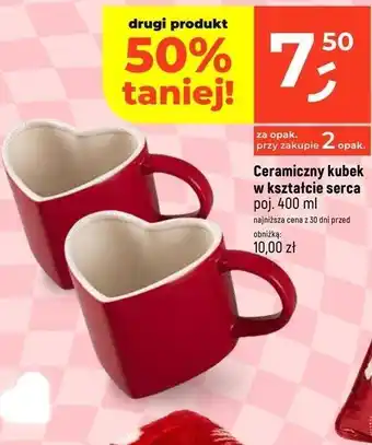 Dealz Kubek porcelanowy serce 400 ml oferta