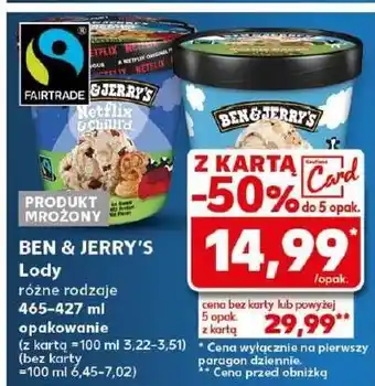 Kaufland Lody peanut butter Ben & Jerry's oferta
