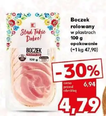 Kaufland Boczek surowy plastry K-Classic Stąd Takie Dobre! oferta