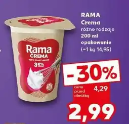 Kaufland Śmietana 31 % Rama Crema oferta
