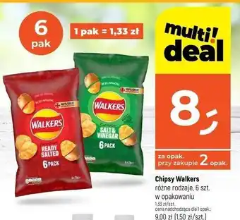 Dealz Chipsy salt & vinegar Walkers oferta