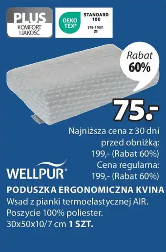 JYSK PODUSZKA ERGONOMICZNA KVINA oferta