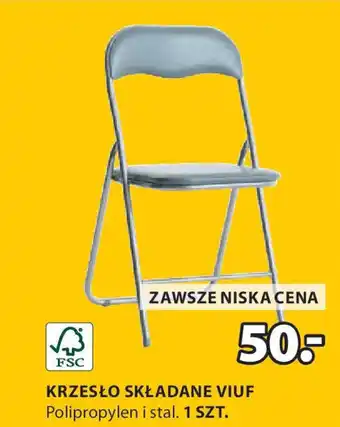 JYSK KRZESŁO SKŁADANE VIUF oferta