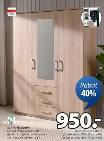 JYSK SZAFA VELLERUP oferta