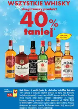 Biedronka WSZYSTKIE WHISKY drugi tańszy produkt 40% taniej oferta