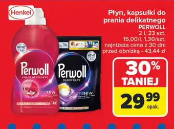 Carrefour Płyn, kapsułki do prania delikatnego PERWOLL oferta