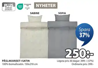 JYSK PÅSLAKANSET I SATIN oferta