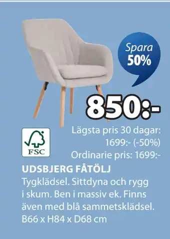 JYSK UDSBJERG FÅTÖLJ oferta