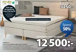 JYSK HEMLA GC75 KONTINENTALSÄNG SAND-91 MEMORY oferta