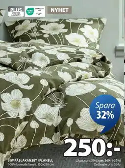 JYSK SIW PÅSLAKANSET I FLANELL oferta