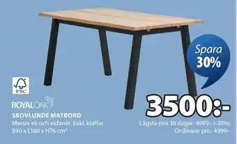 JYSK SKOVLUNDE MATBORD oferta