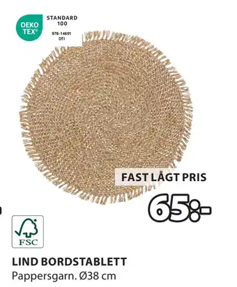 JYSK LIND BORDSTABLETT oferta