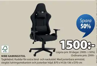 JYSK NIBE GAMINGSTOL oferta