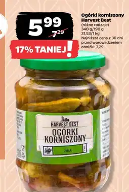 Netto Ogórki korniszony z ziołami Harvest Best oferta