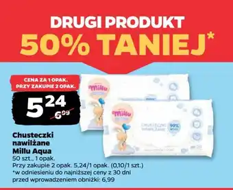 Netto Chusteczki nawilżane aqua Millu oferta