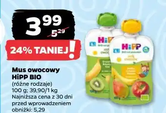 Netto Mus owocowy jabłko-gruszki-banan Hipp Bio oferta