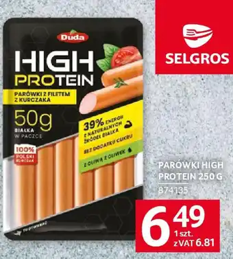 Selgros PARÓWKI HIGH PROTEIN oferta