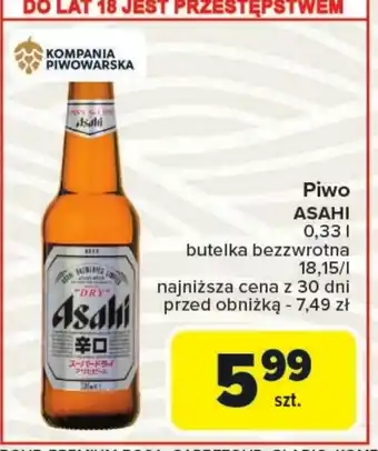 Carrefour Piwo Asahi oferta