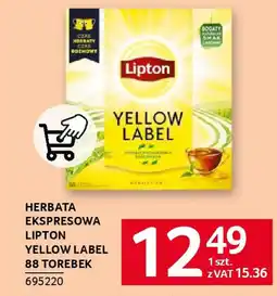 Selgros HERBATA EKSPRESOWA LIPTON YELLOW LABEL 88 TOREBEK oferta