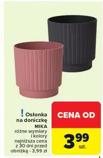 Carrefour Osłonka na doniczkę Mika oferta