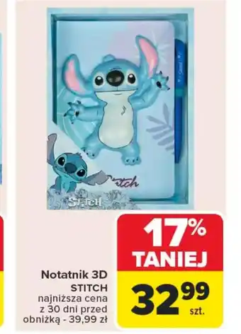 Carrefour Notatnik Stitch oferta