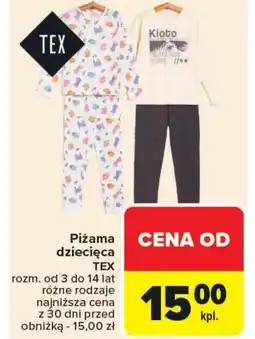 Carrefour Piżama dziecięca TEX oferta