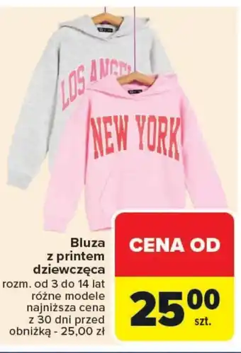 Carrefour Bluza dziewczęca York oferta