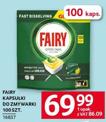 Selgros FAIRY KAPSUŁKI DO ZMYWARKI 100 SZT. oferta