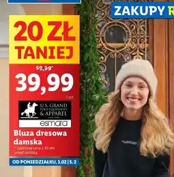 Lidl Bluza dresowa damska s-xl Us Grand Polo oferta