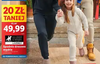 Lidl Spodnie dresowe męskie Us Grand Polo oferta