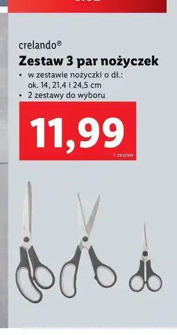 Lidl Zestaw nożyczek Crelando oferta