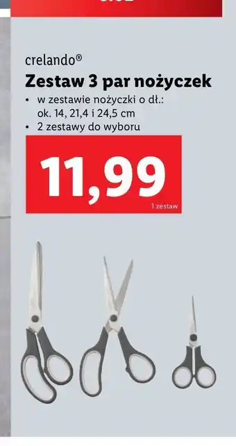 Lidl Zestaw nożyczek Crelando oferta