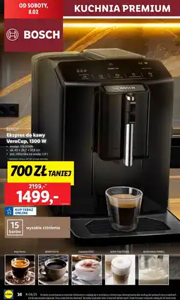 Lidl Ekspres ciśnieniowy verocup 100 tis30129rw Bosch oferta