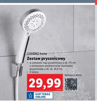 Lidl Zestaw prysznicowy z drążkiem Livarno Home oferta