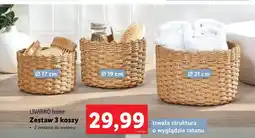 Lidl Zestaw koszy z bawełny Livarno Home oferta