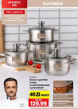 Lidl Zestaw garnków cooker 4.4 l + 2.6 1.9 1.25 Florina (Florentyna) oferta