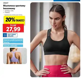 Lidl Biustonosz sportowy rozm. s-xl Crivit oferta