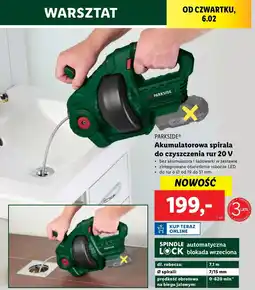 Lidl Akumulatorowa spirala do czyszczenia rur Parkside oferta